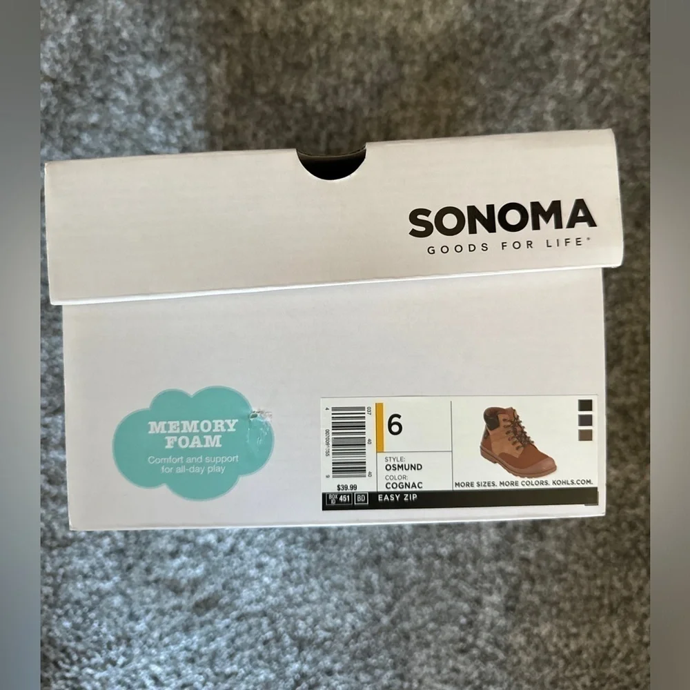 Sonoma Boots Boys Size 6 NEW